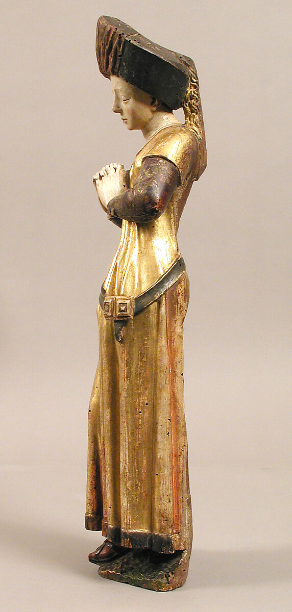 Mourning Woman, Walnut, polychromy and gilding, South Netherlandish