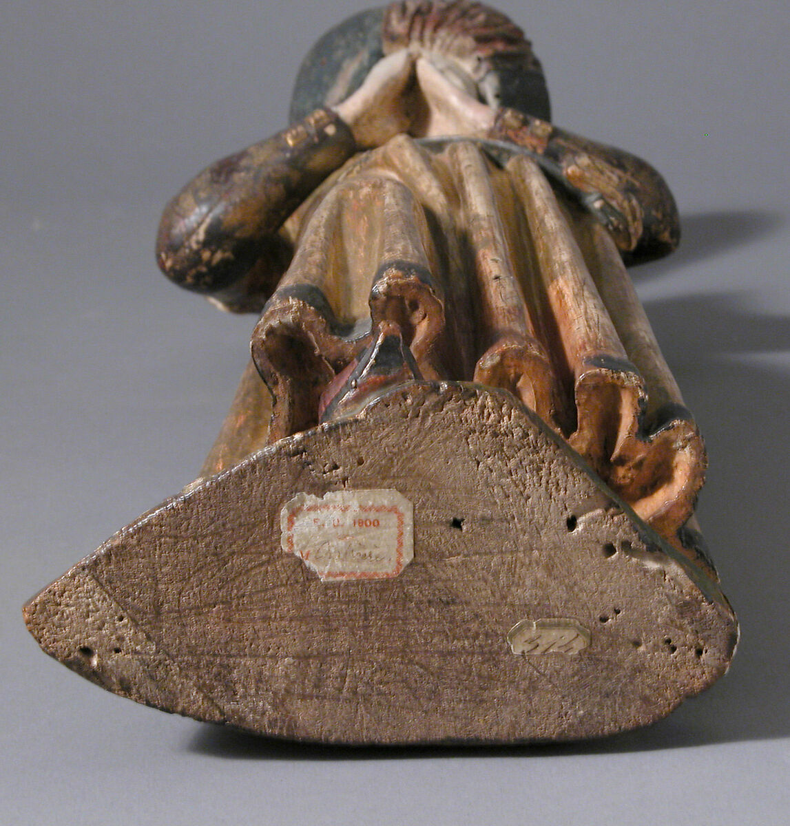 Mourning Woman, Walnut, polychromy and gilding, South Netherlandish