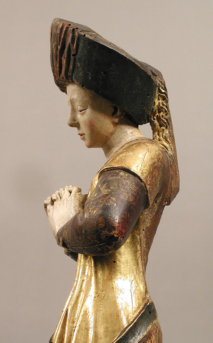 Mourning Woman, Walnut, polychromy and gilding, South Netherlandish