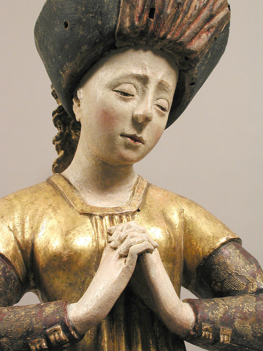 Mourning Woman, Walnut, polychromy and gilding, South Netherlandish