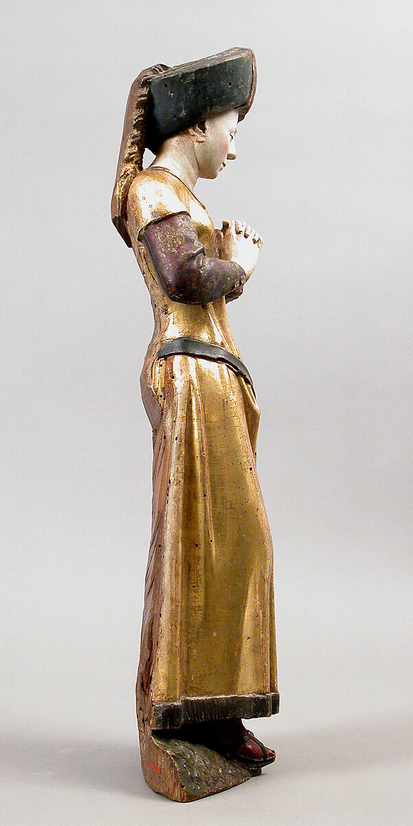 Mourning Woman, Walnut, polychromy and gilding, South Netherlandish