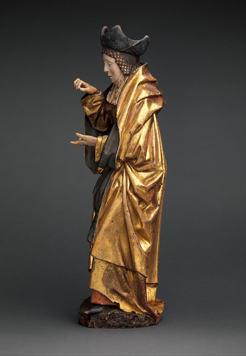 Holy Woman, Walnut, polychromy and gilding, South Netherlandish