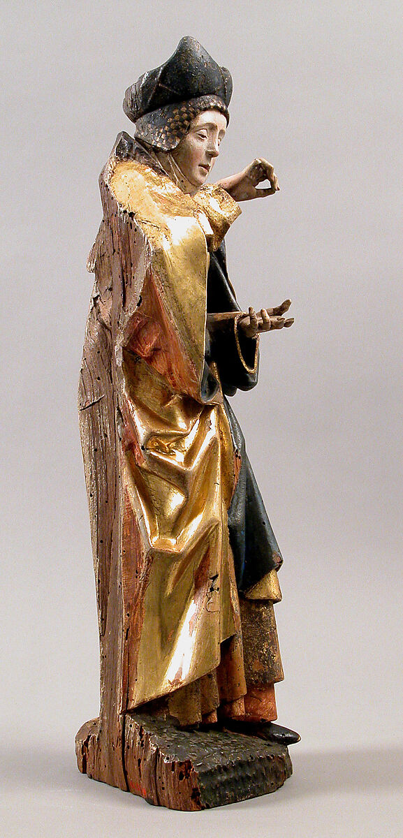 Holy Woman, Walnut, polychromy and gilding, South Netherlandish