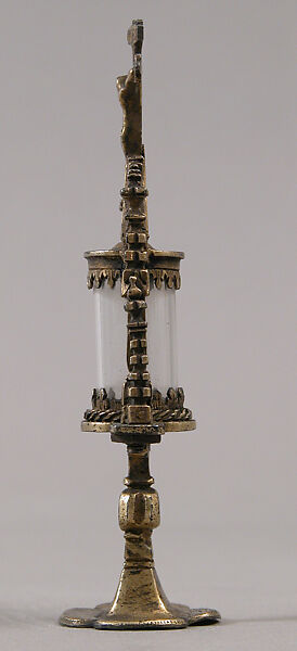 Monstrance from a Sculpture, Metal, and glass (modern  attachment), European (?)