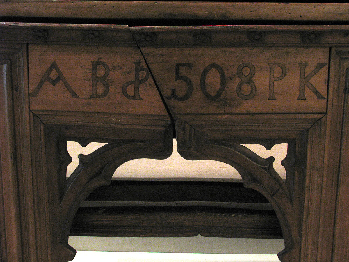 Folding Table, Coniferous wood and walnut, French