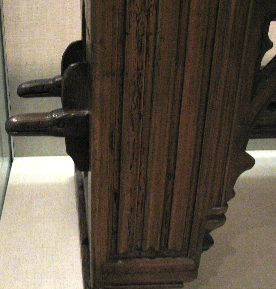 Folding Table, Coniferous wood and walnut, French