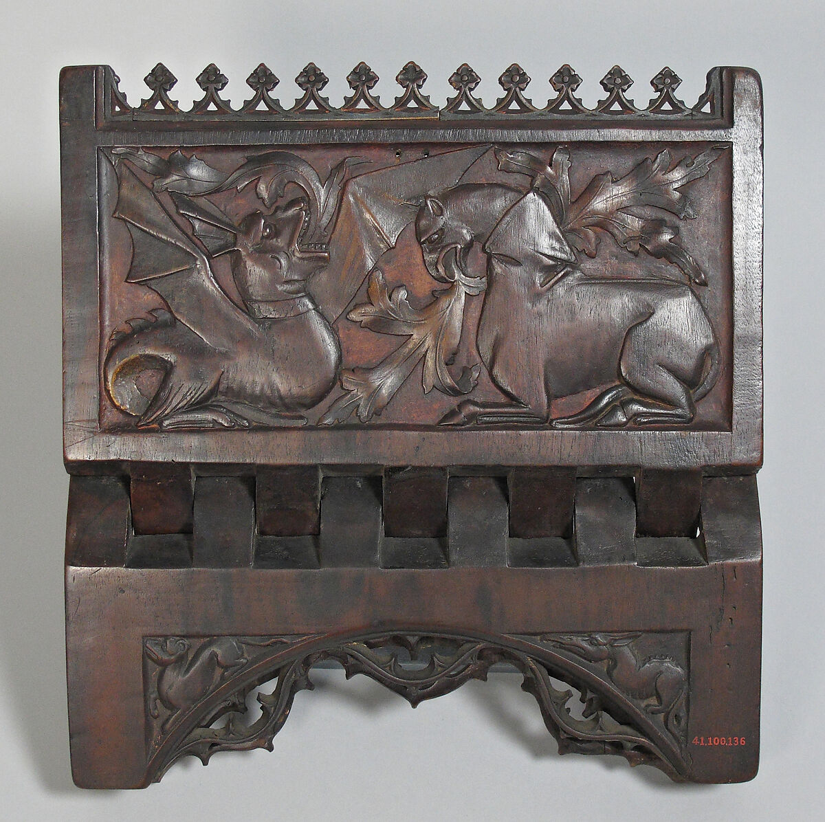 Lectern, Folding, Walnut, Spanish