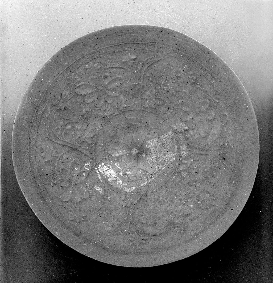 Bowl with floral scrolls, Porcelain with bluish white glaze (Jingdezhen qingbai ware), China 