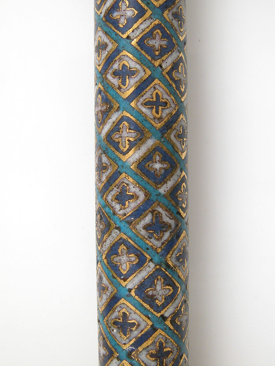 Colonnette from a Reliquary Shrine, Champlevé enamel, copper alloy, gilt, German
