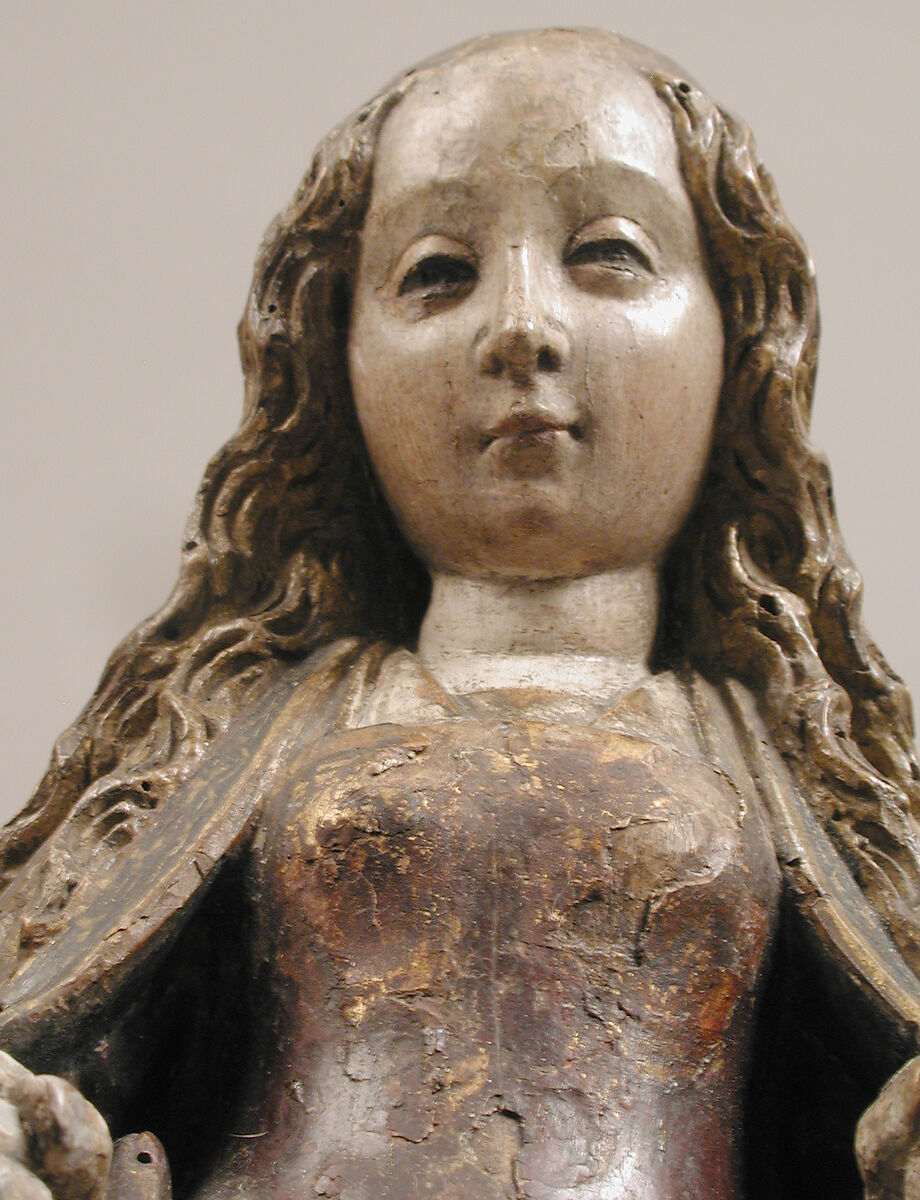 Saint Ursula of Cologne and Four Virgin Martyrs, Oak, polychromy and gilding, South Netherlandish
