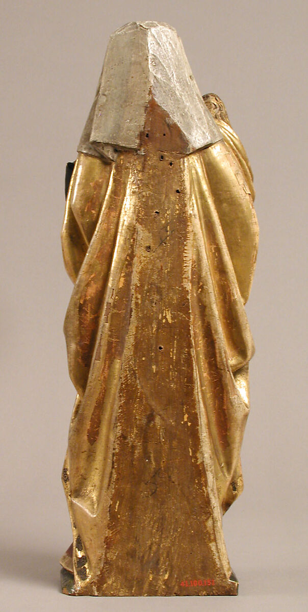 Saint Anne Holding the Virgin and Child, Walnut with polychromy and gilding, and metal thread, South Netherlandish