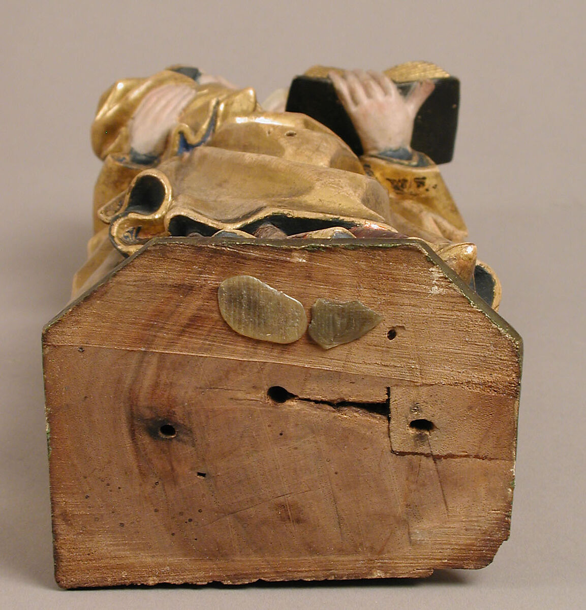 Saint Anne Holding the Virgin and Child, Walnut with polychromy and gilding, and metal thread, South Netherlandish