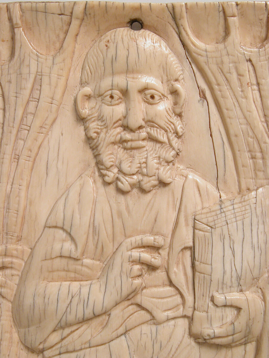 Panel with St. Peter or St. Paul (?), Elephant ivory, Byzantine