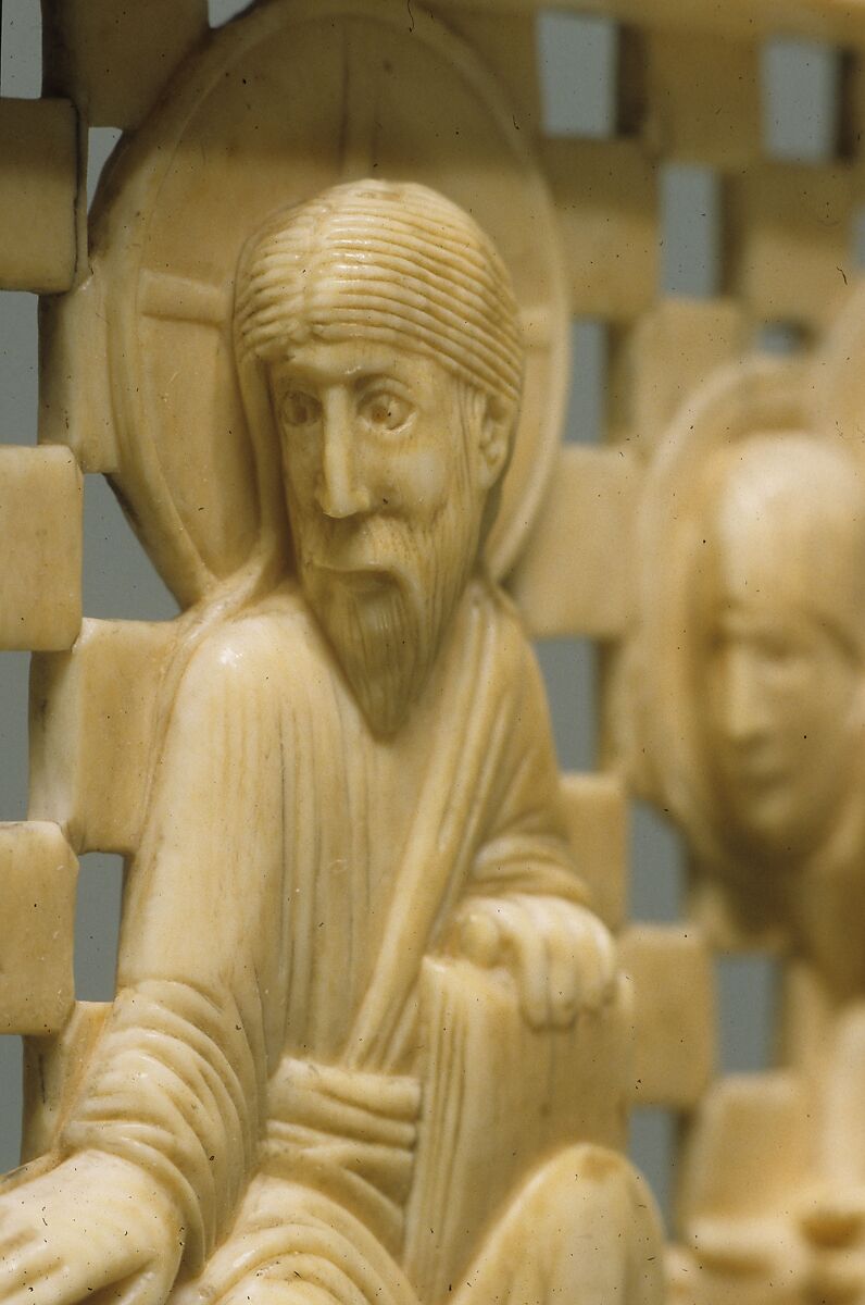 Plaque with Christ Receiving Magdeburg Cathedral from Emperor Otto I, Elephant ivory, Ottonian