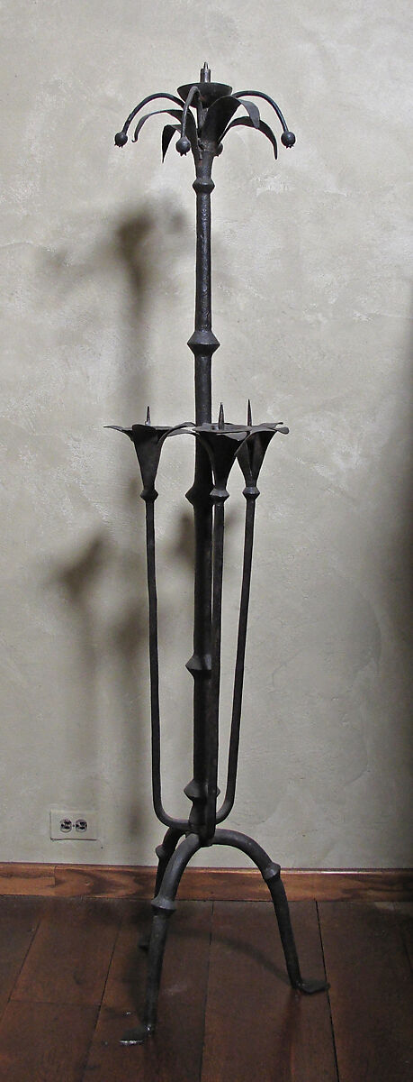 One of a Pair of Candelabra, Iron, French or Spanish 