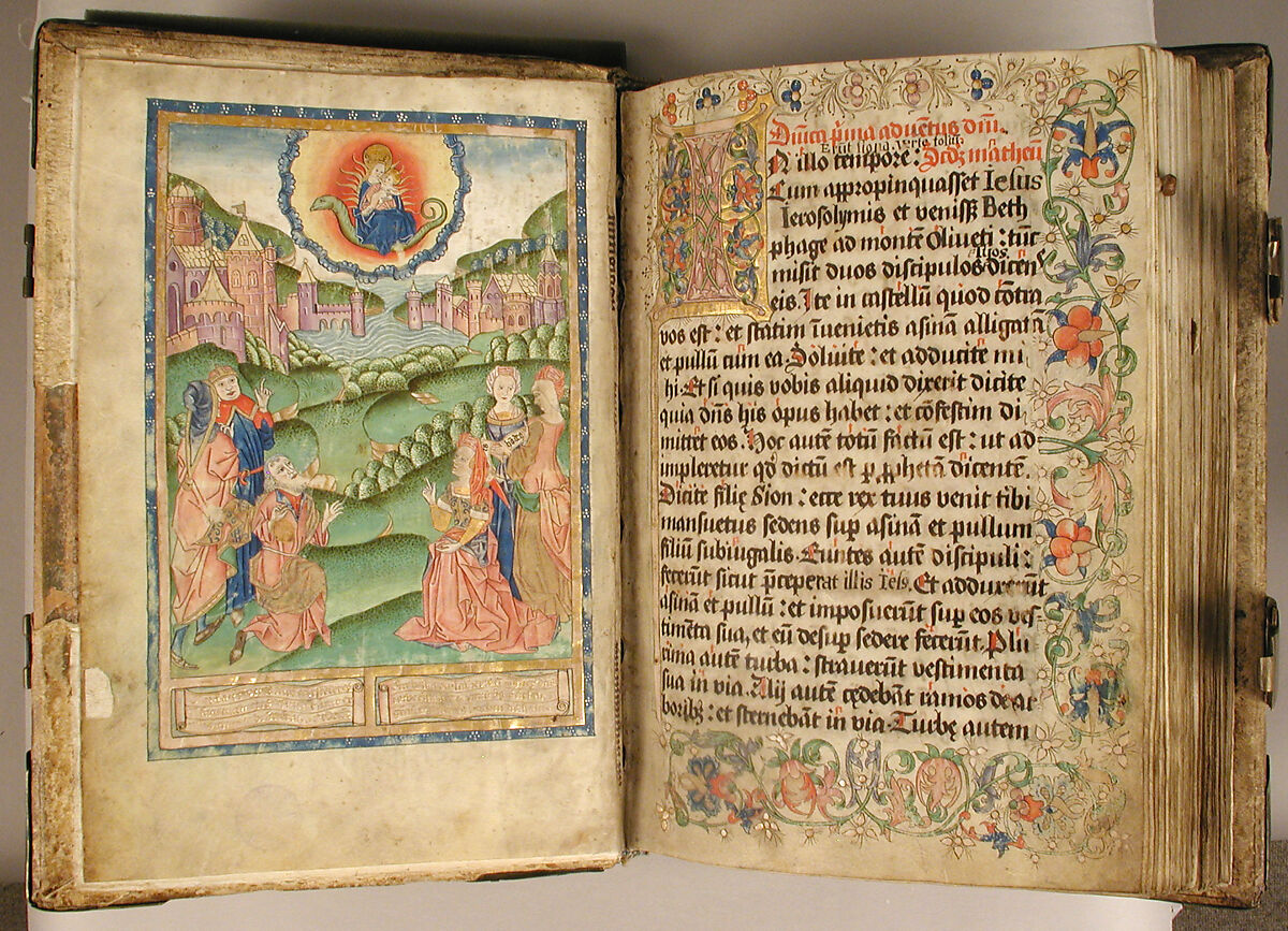 Plaque with Christ in Majesty and the Four Evangelists, Tempera, ink, and metal leaf on parchment; leather, leather binding with ivory, Ottonian