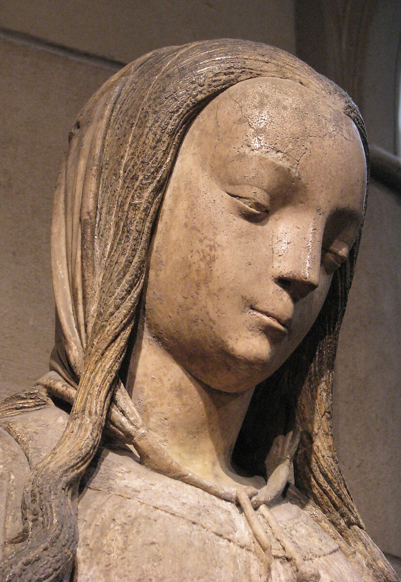 Virgin and Child, Alabaster with traces of paint and gilding, French