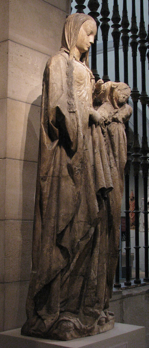 Virgin and Child, Alabaster with traces of paint and gilding, French