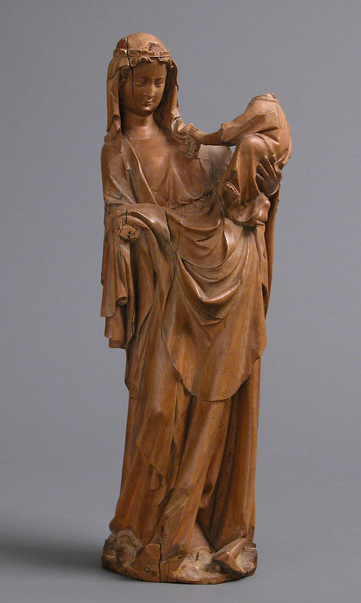 Virgin and Child, Walnut with traces of polychromy, French 