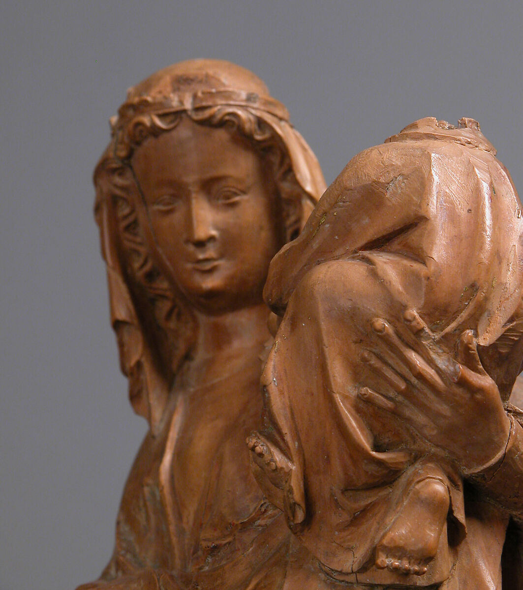 Virgin and Child, Walnut with traces of polychromy, French