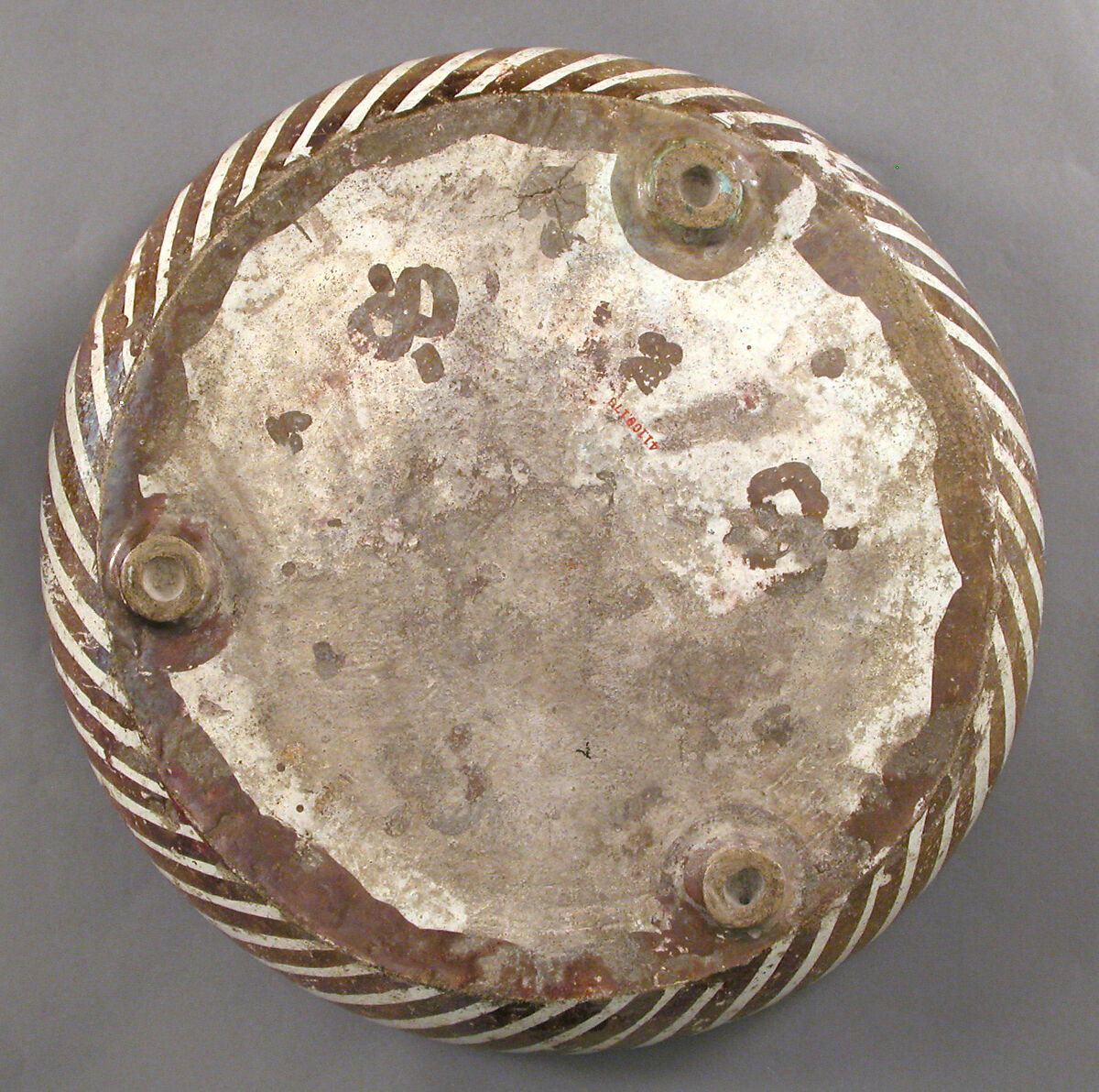 Bowl with a Horseman Spearing a Serpent, Tin-glazed earthenware, Spanish