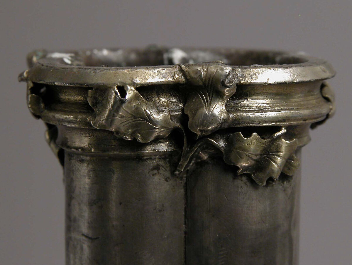 Candlestick, Silver, gilded silver, and champlevé enamel, Spanish