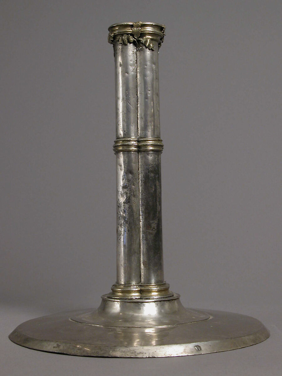 Candlestick, Silver, gilded silver, and champlevé enamel, Spanish