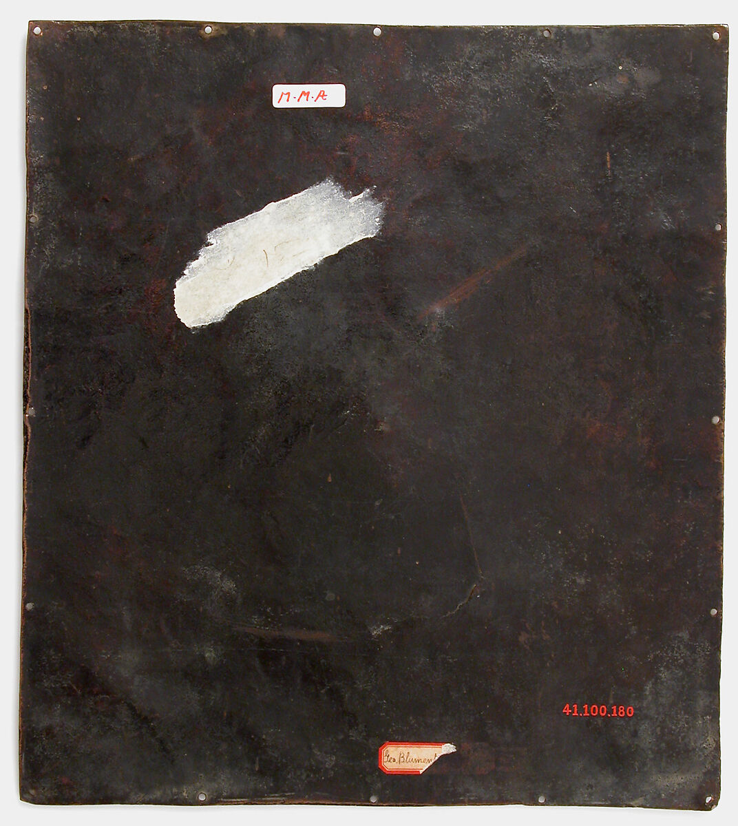 Plaque with the Annunciation, Champlevé enamel, copper-gilt, Catalan or Central Italian