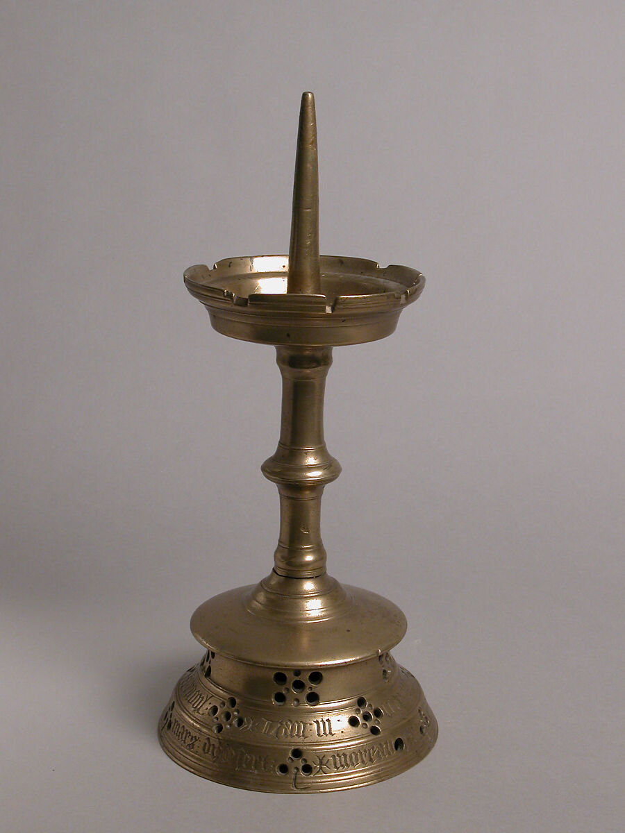 Pricket Candlestick, Brass, French