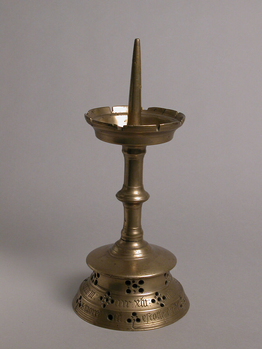 Pricket Candlestick, Brass, French