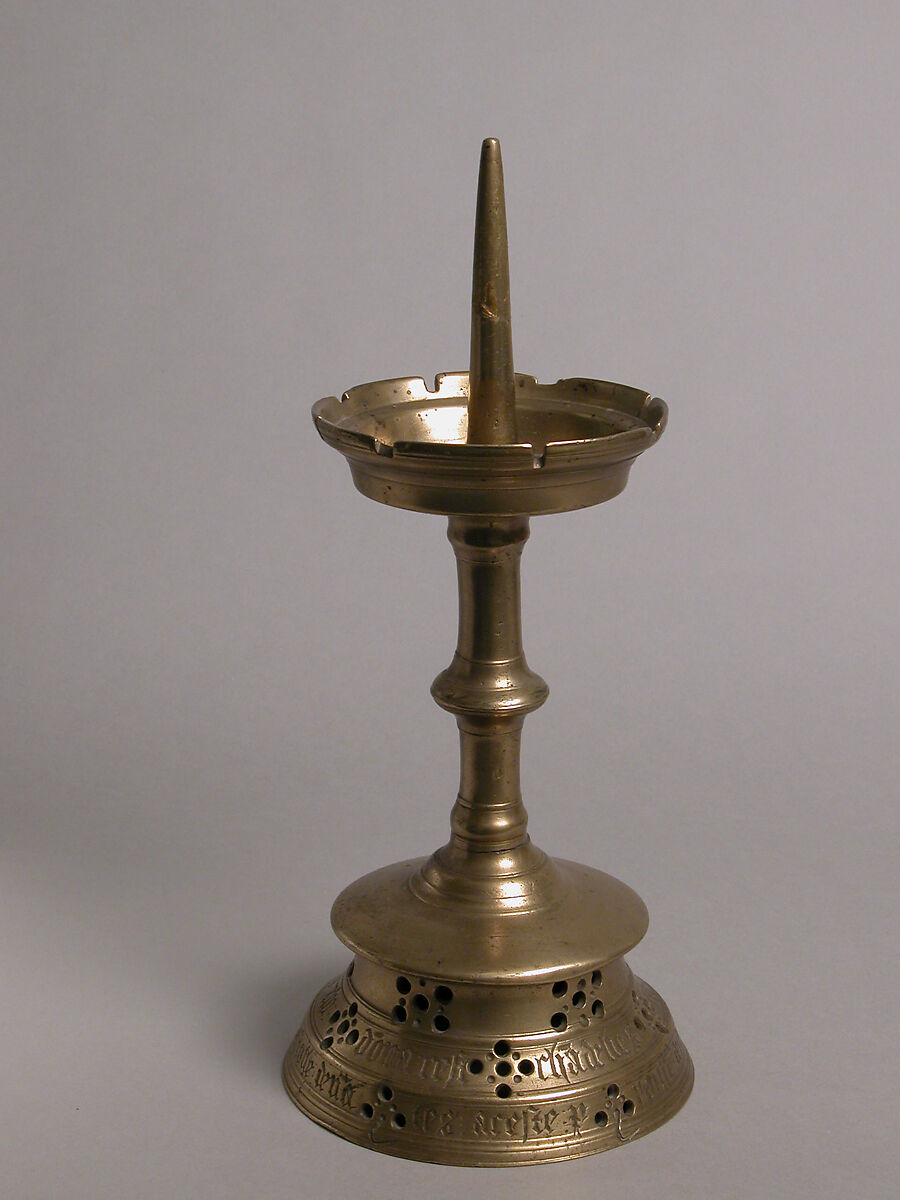 Pricket Candlestick, Brass, French