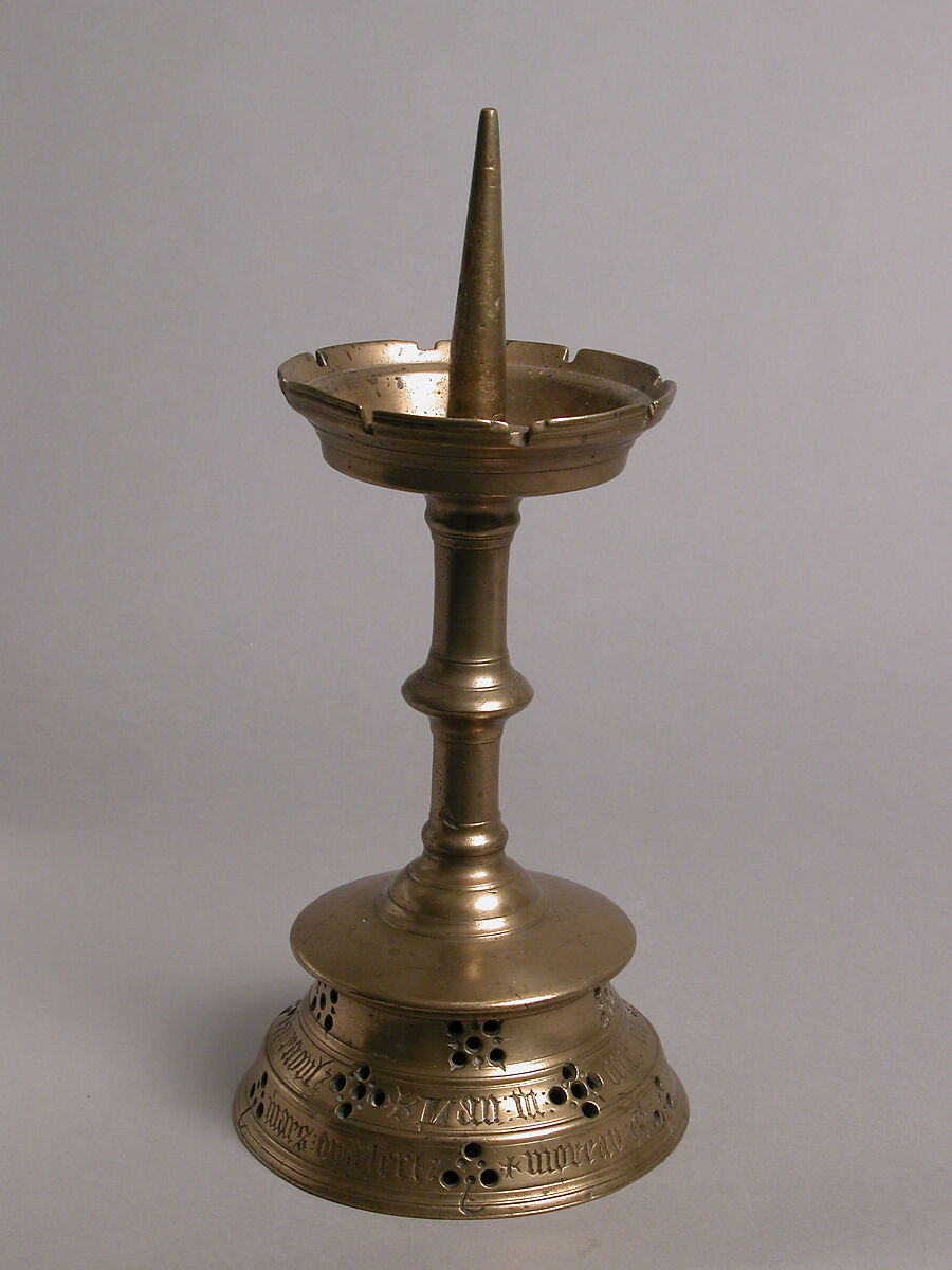 Pricket Candlestick, Brass, French 