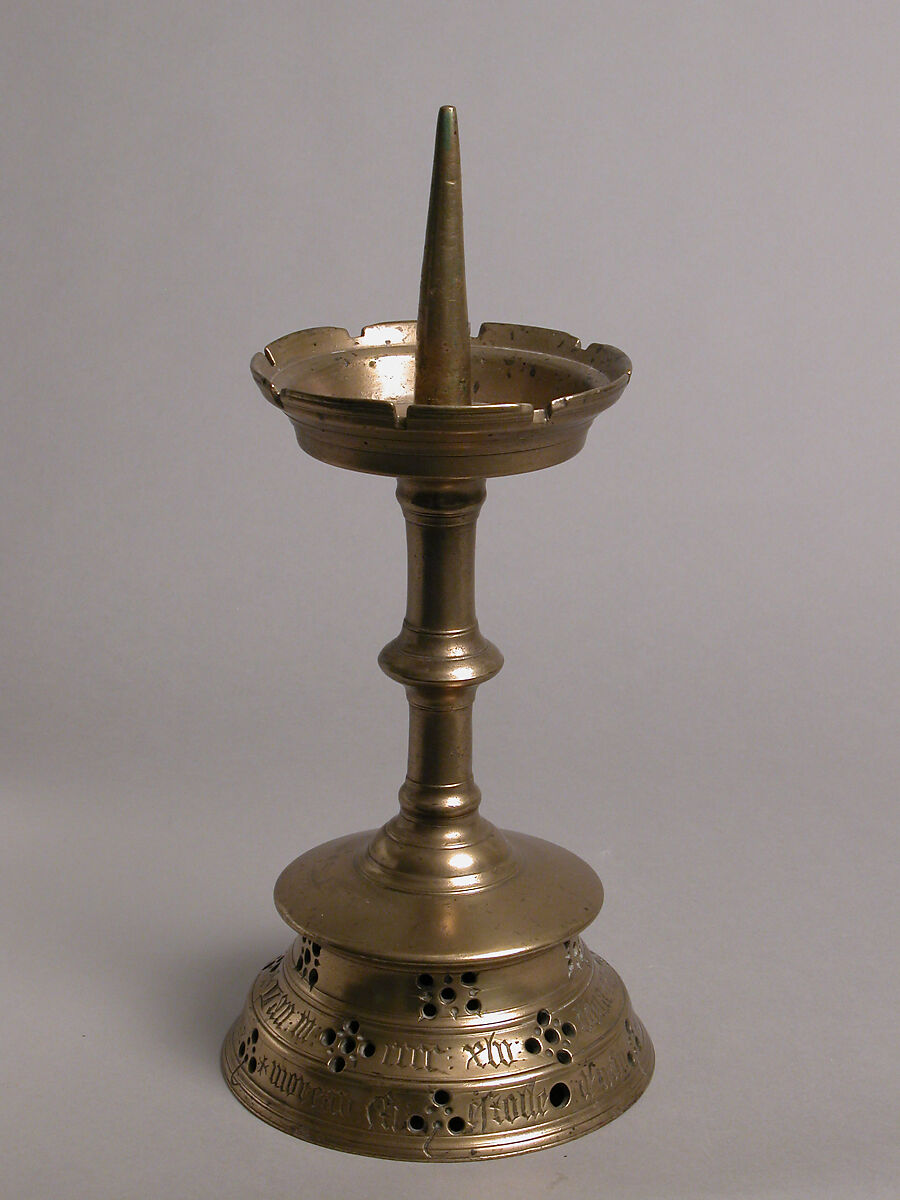 Pricket Candlestick, Brass, French