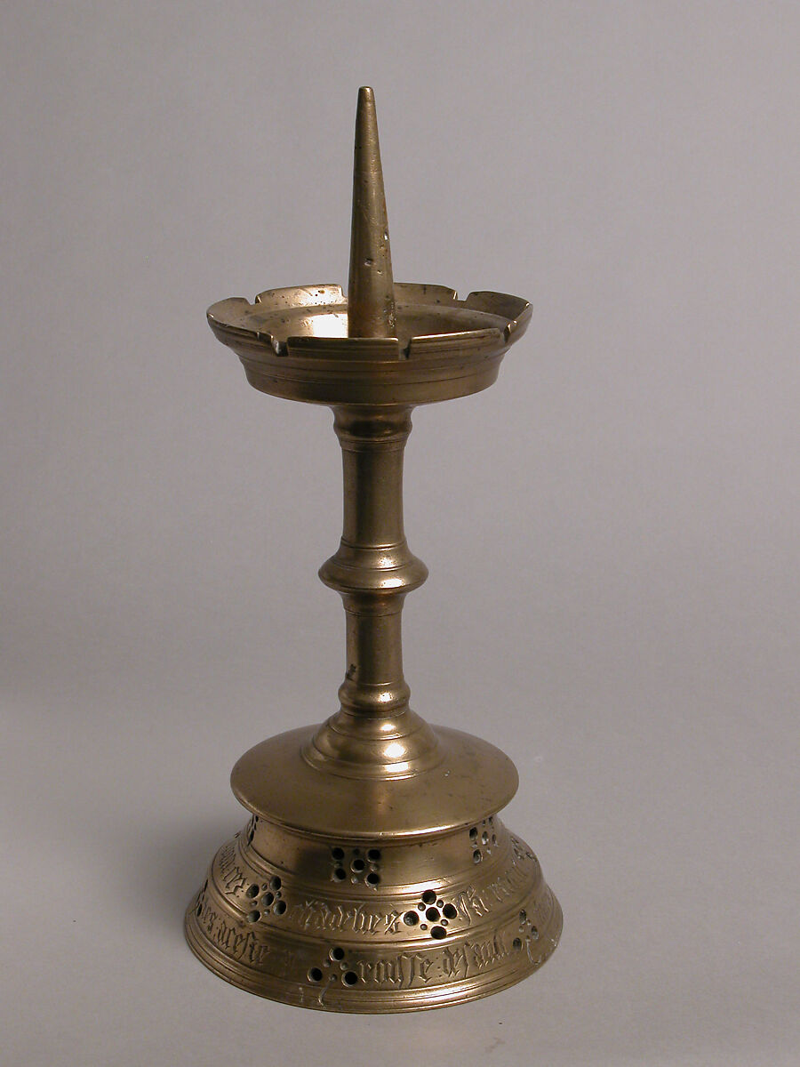 Pricket Candlestick, Brass, French