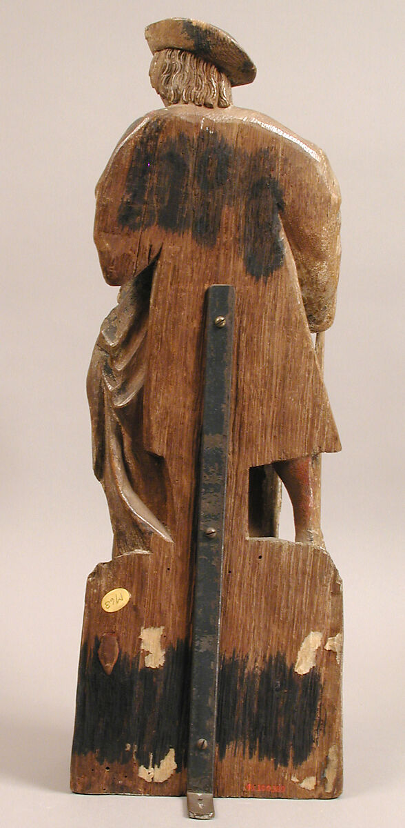 King Clothar II and an Attendant, Oak, painted, French