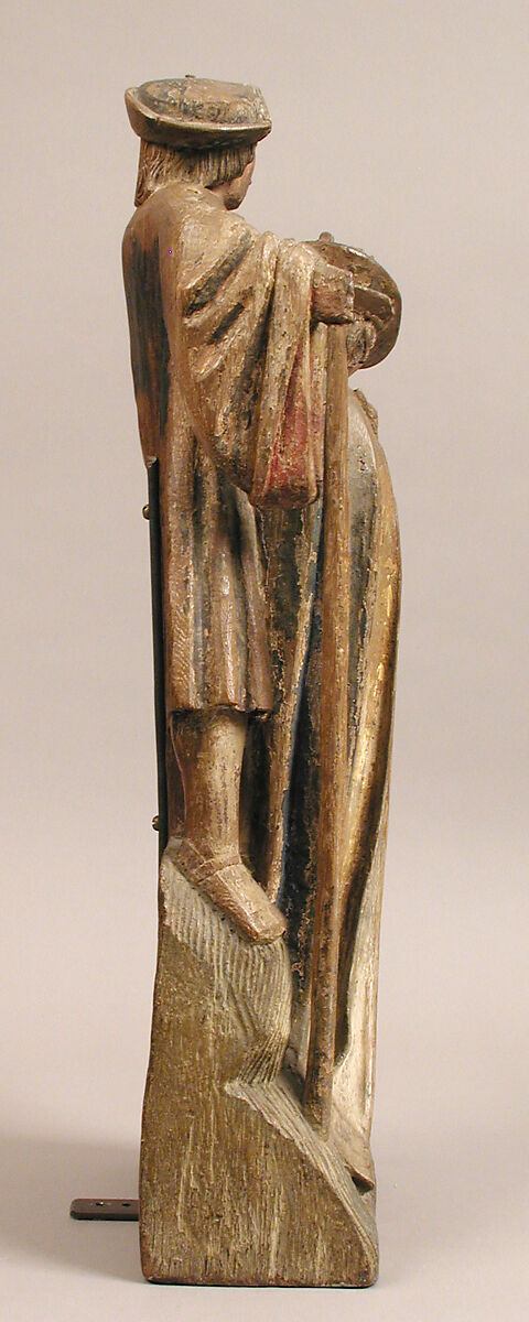 King Clothar II and an Attendant, Oak, painted, French