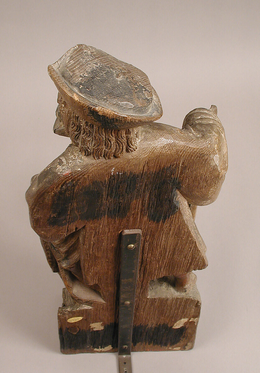 King Clothar II and an Attendant, Oak, painted, French