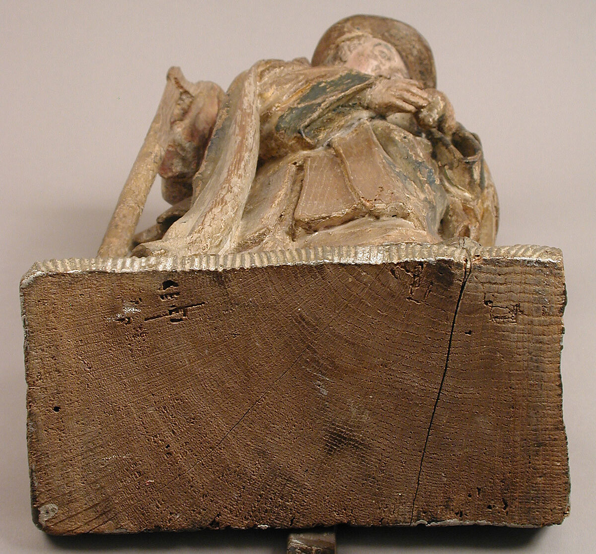 King Clothar II and an Attendant, Oak, painted, French