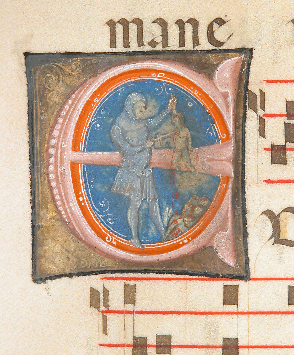 Gradual, Tempera and ink on parchment, with oak and tooled leather binding, Italian