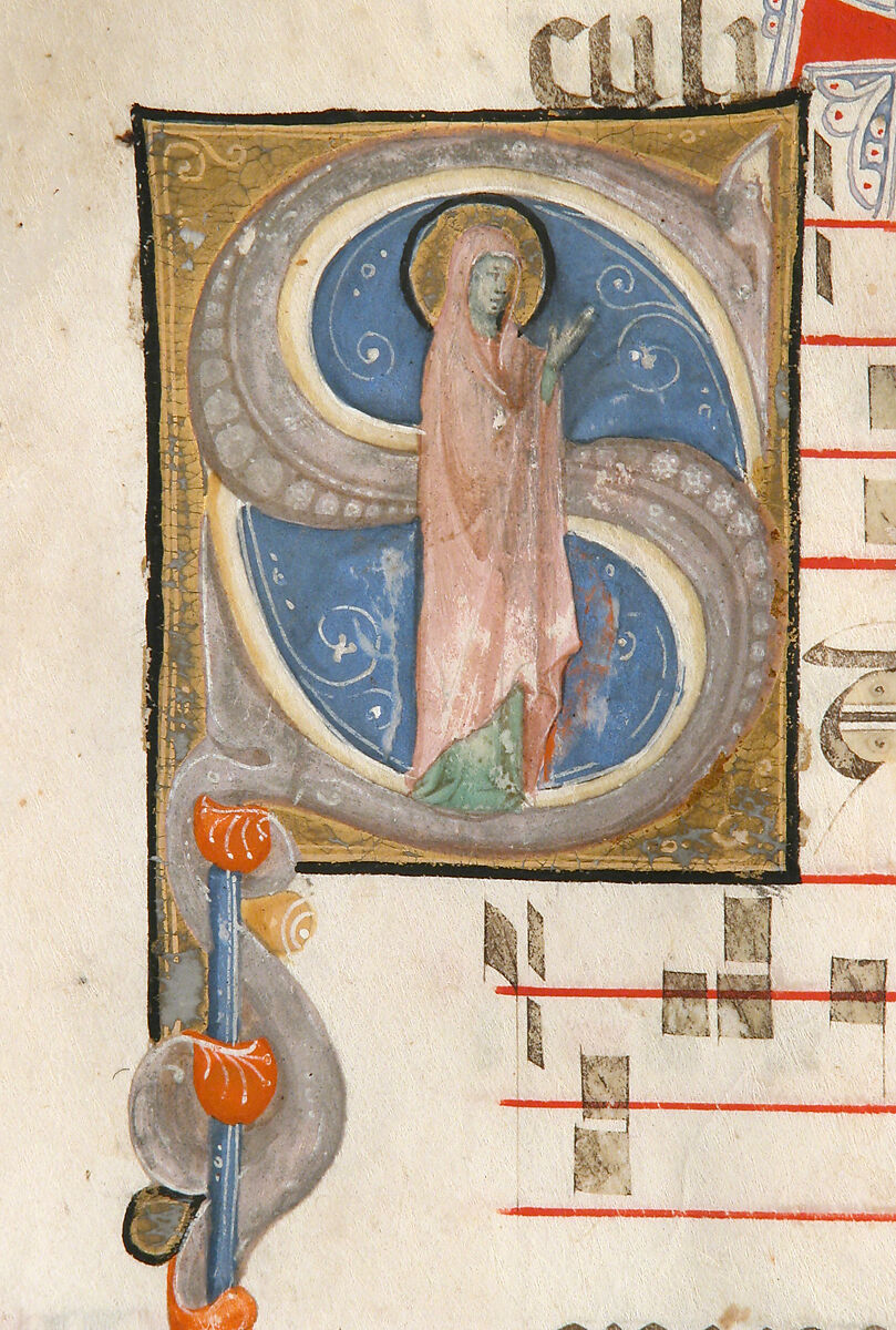 Gradual, Tempera and ink on parchment, with oak and tooled leather binding, Italian