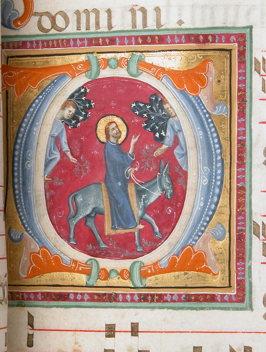 Gradual, Tempera and ink on parchment, with oak and tooled leather binding, Italian