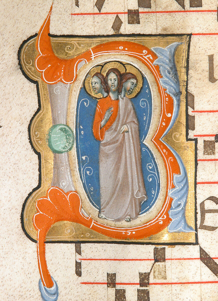 Gradual, Tempera and ink on parchment, with oak and tooled leather binding, Italian