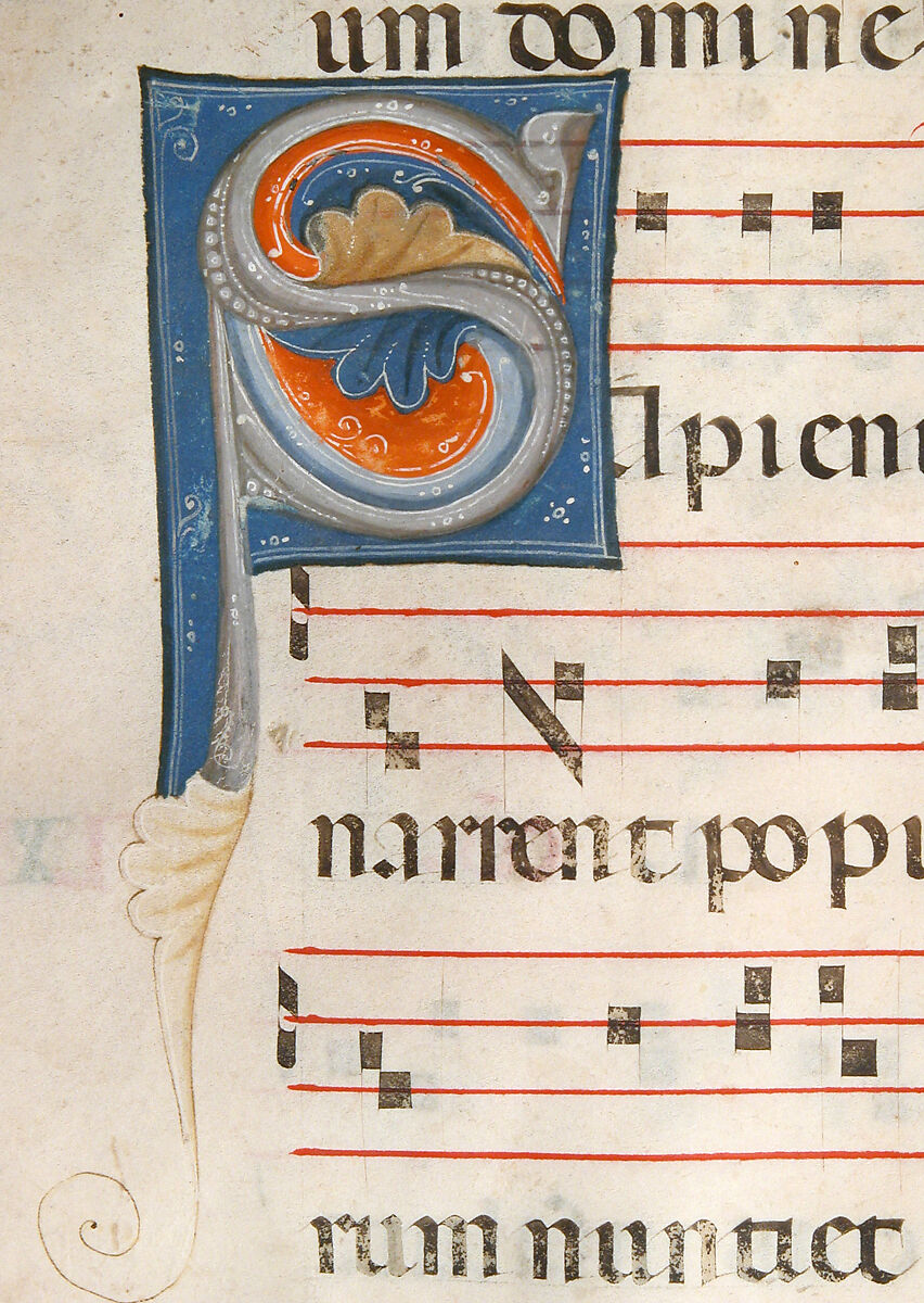 Gradual, Tempera and ink on parchment, with oak and tooled leather binding, Italian