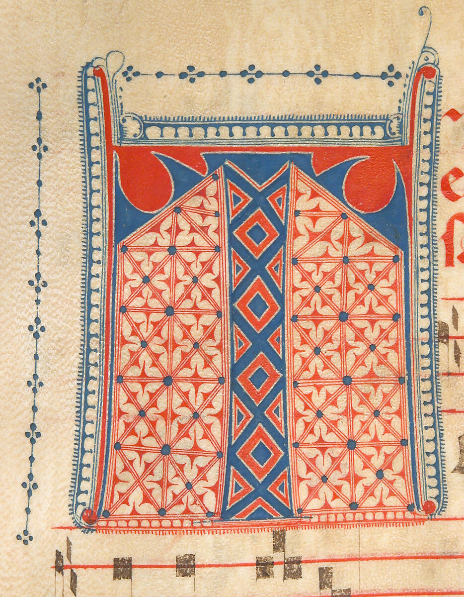 Gradual, Tempera and ink on parchment, with oak and tooled leather binding, Italian