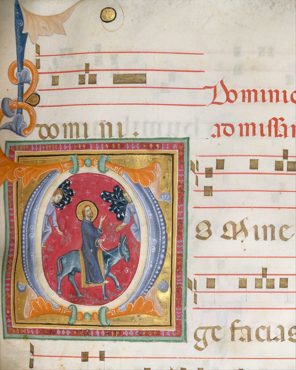 Gradual, Tempera and ink on parchment, with oak and tooled leather binding, Italian