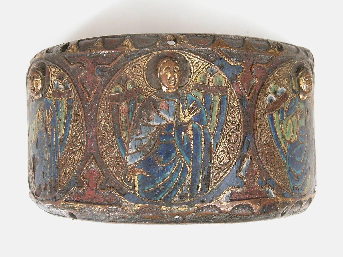 Band, Champlevé enamel, copper-gilt, French 