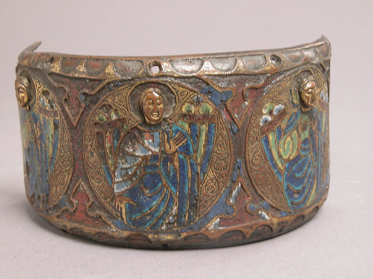 Band, Champlevé enamel and gilded copper, French