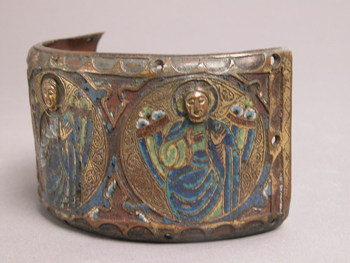 Band, Champlevé enamel and gilded copper, French