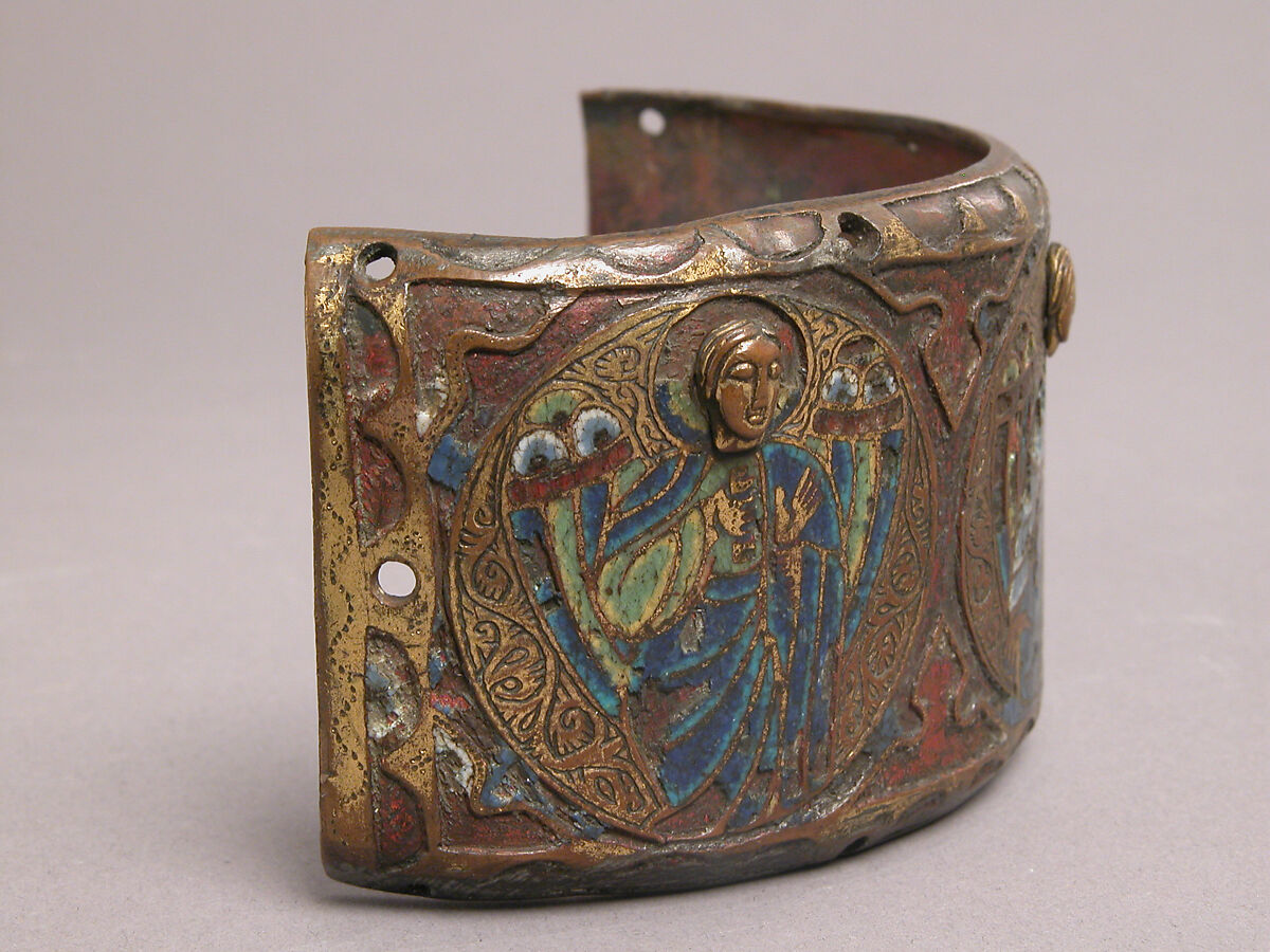 Band, Champlevé enamel and gilded copper, French