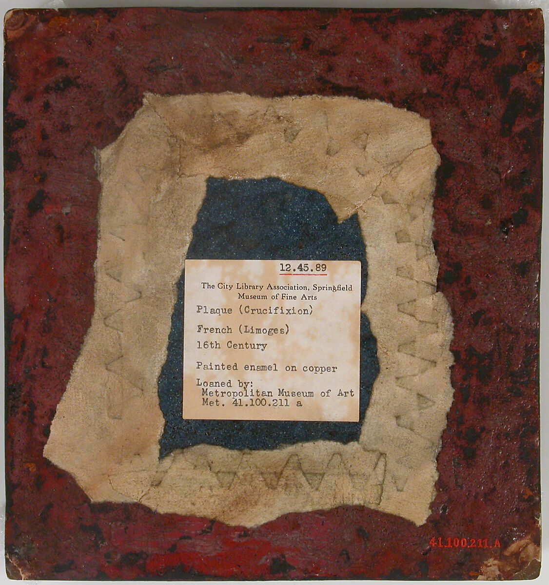 Plaque with the Crucifixion, Master of the Orléans Triptych (French, active late 15th–early 16th century), Painted enamel, copper, French